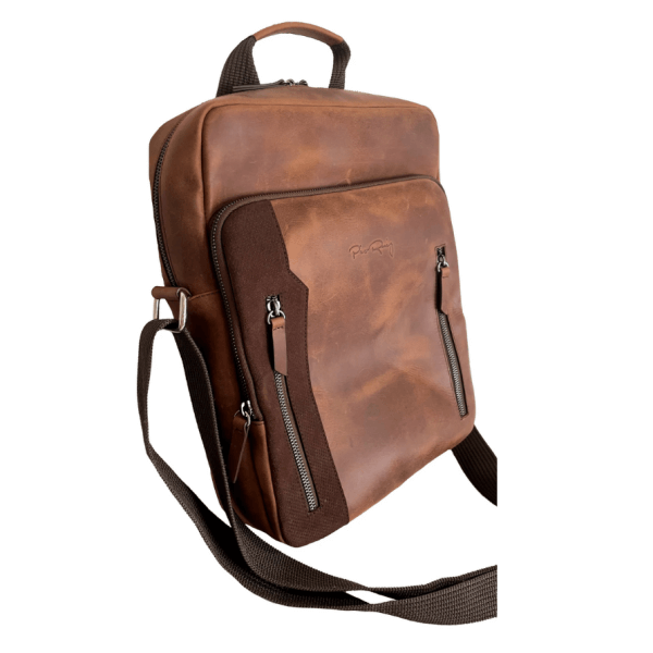 Legitimate Leather Messenger Bag / Bag Model Piccione Brown Color